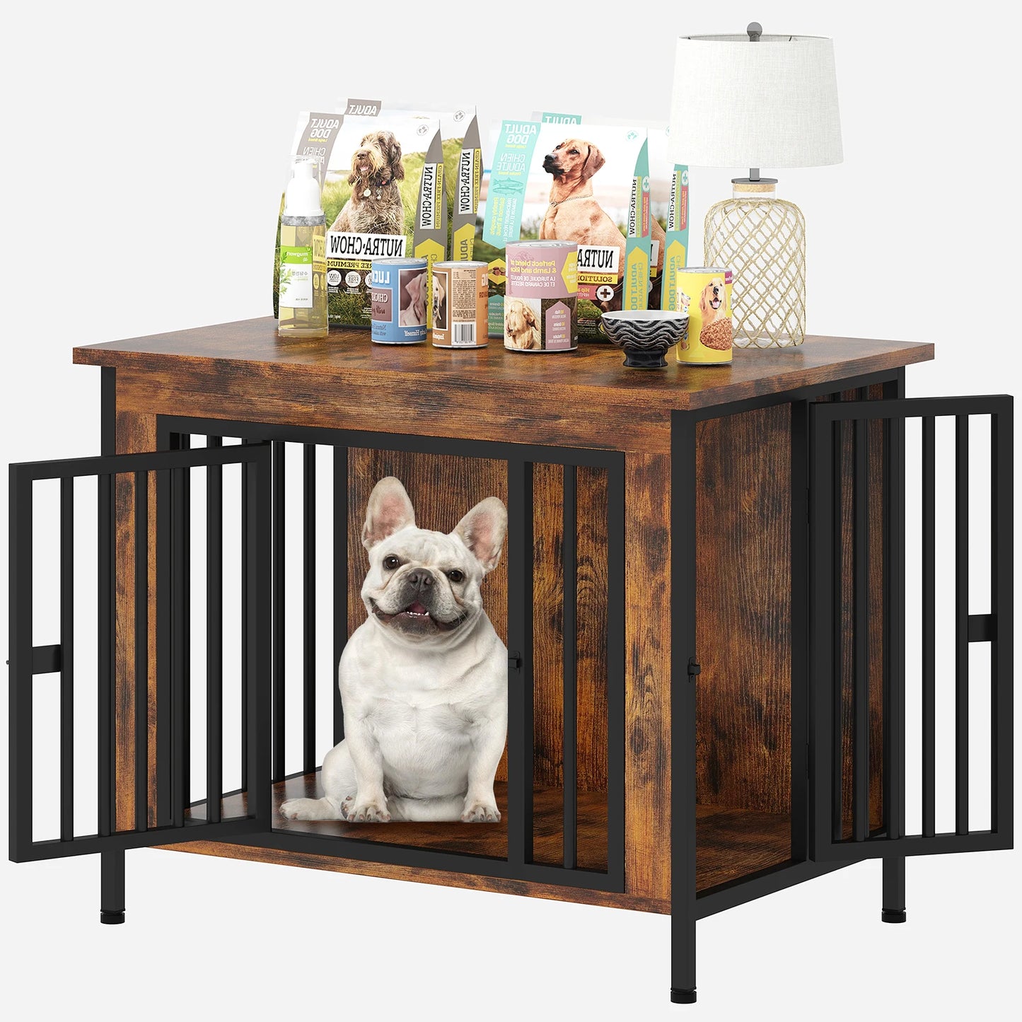 Heavy Duty Dog Crate Furniture Kennel Table TV Stand For Small Medium Large Dogs
