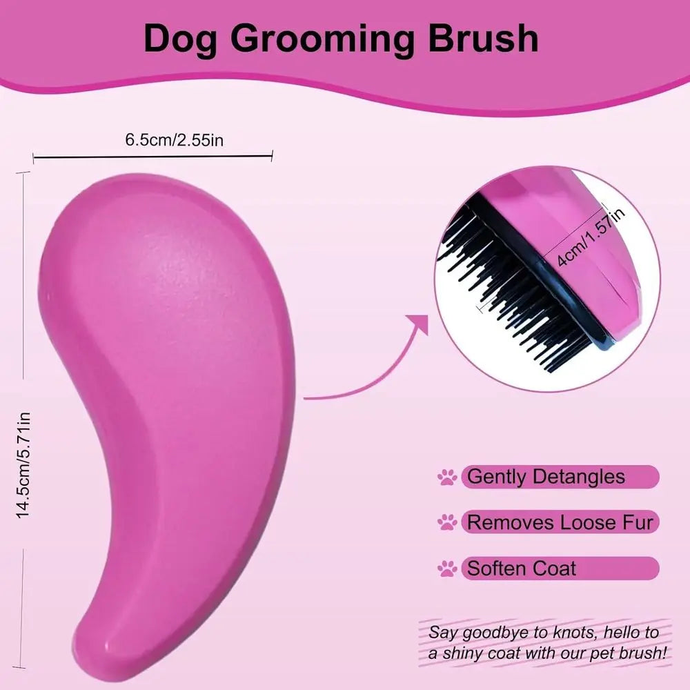 Puppy Brush For Small Dogs Gentle Bristles Yorkie Shih Tzu Maltipoo Maltese