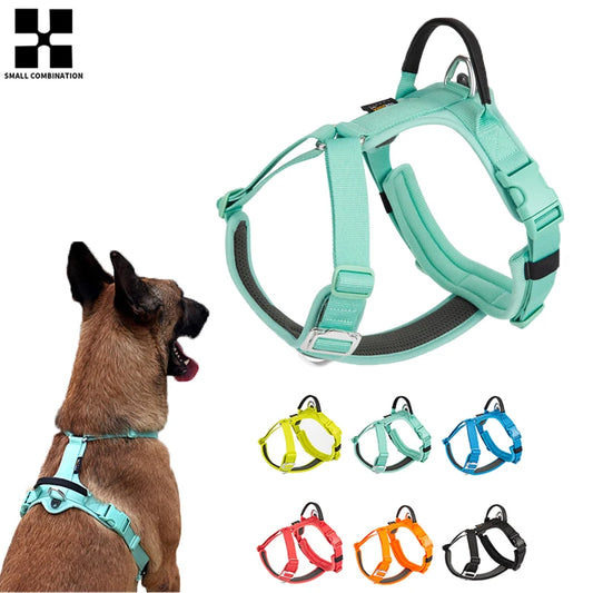 Small Combination Reflective No Pull Dog Vest Harness Nylon Adjustable Comfort