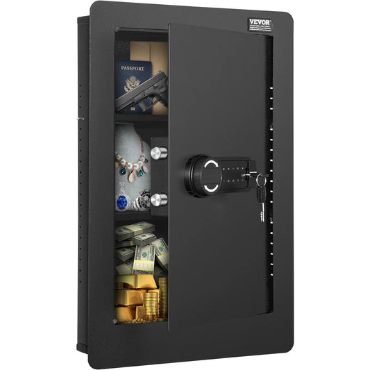 SucceBuy Hidden Wall Safe With Keypad 3 Shelves Q235 Cold Rolled Steel Passport