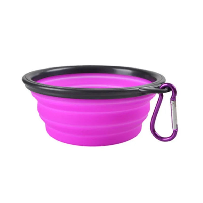 Portable Pet Food Bowl Durable TPR Collapsible Silicone Travel Dog Cat Bowl