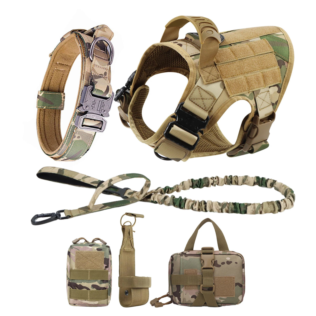 Padded Nylon Dog Harness And Leash Set Quick Release Vest