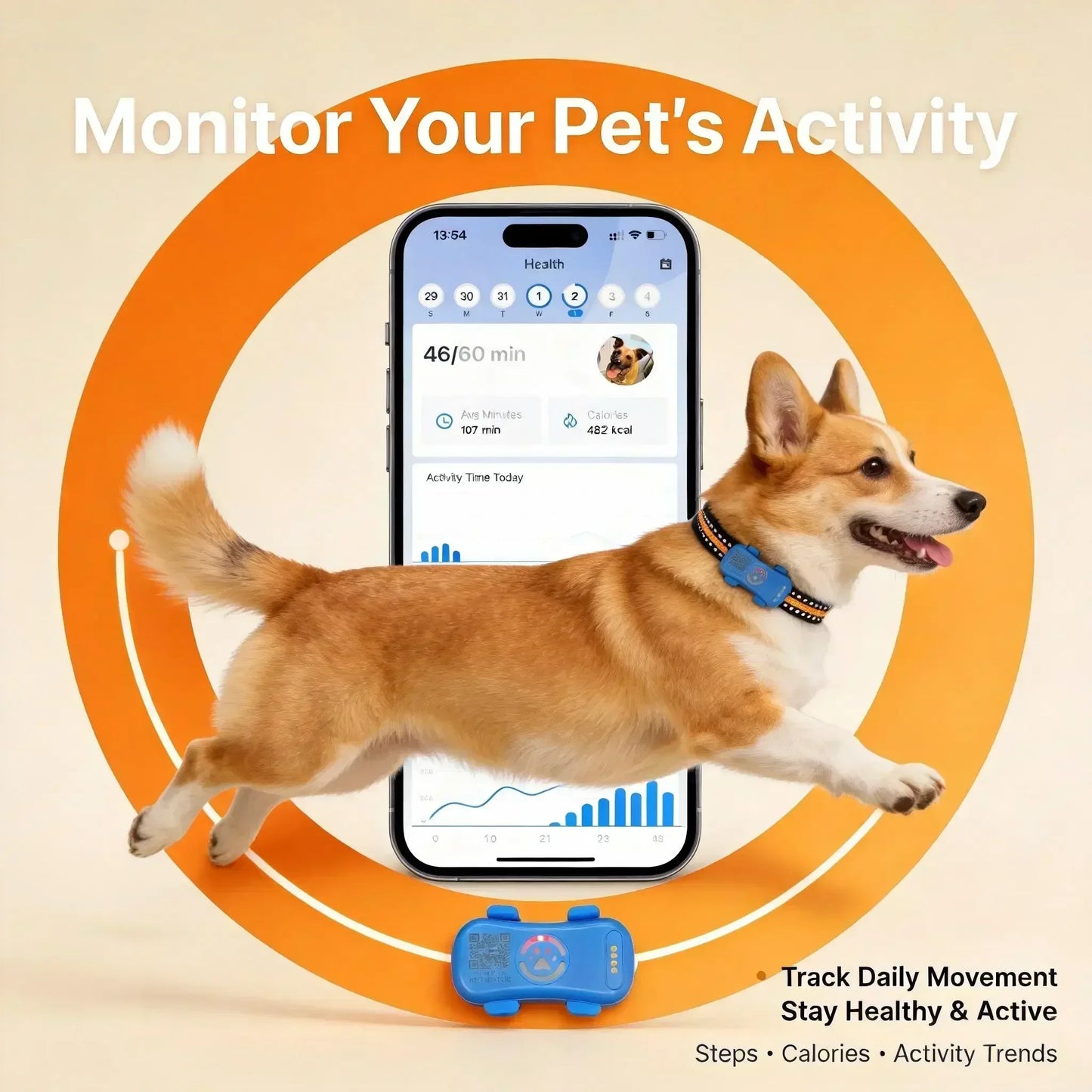 GPS Pet Tracker 4G LTE For Dogs And Cats With Real Time Tracking IP67 Waterproof