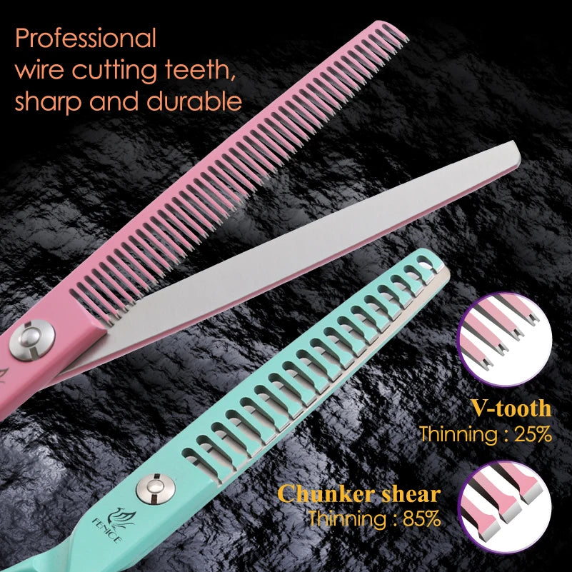 Fenice Professional Pet Thinning Scissors 6.5 Inch Stainless Steel Blade