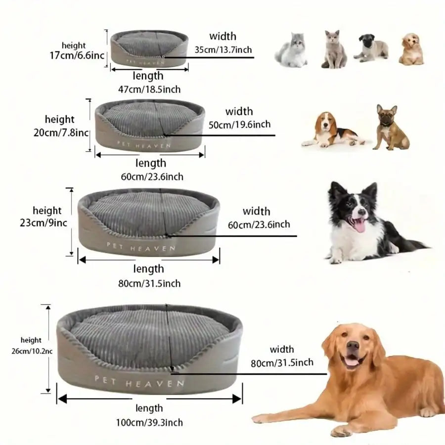 Machine Washable Cozy Pet Bed All Season For Dogs And Cats Indoor Outdoor