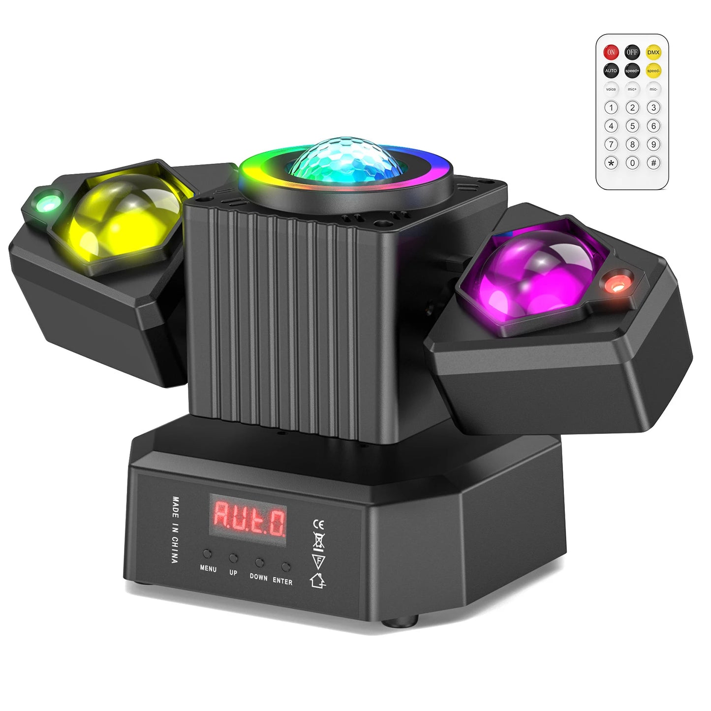 Datewink 65W Moving Head Lights RGBW LED DMX Stage DJ Disco Wedding Party