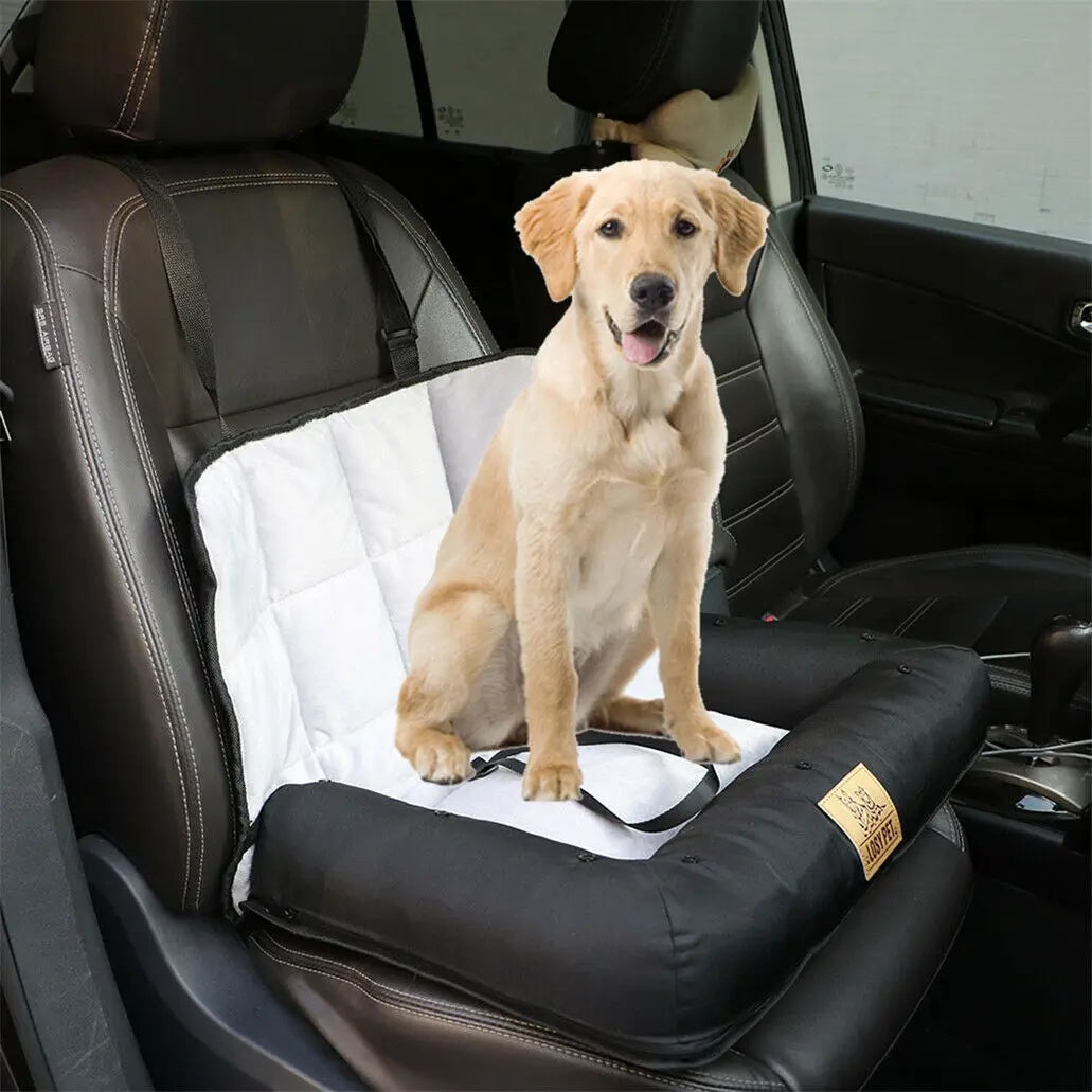 Dog Car Seat Bed Waterproof Cushion Removable Pad Cover And Safety Belt 3 Sizes