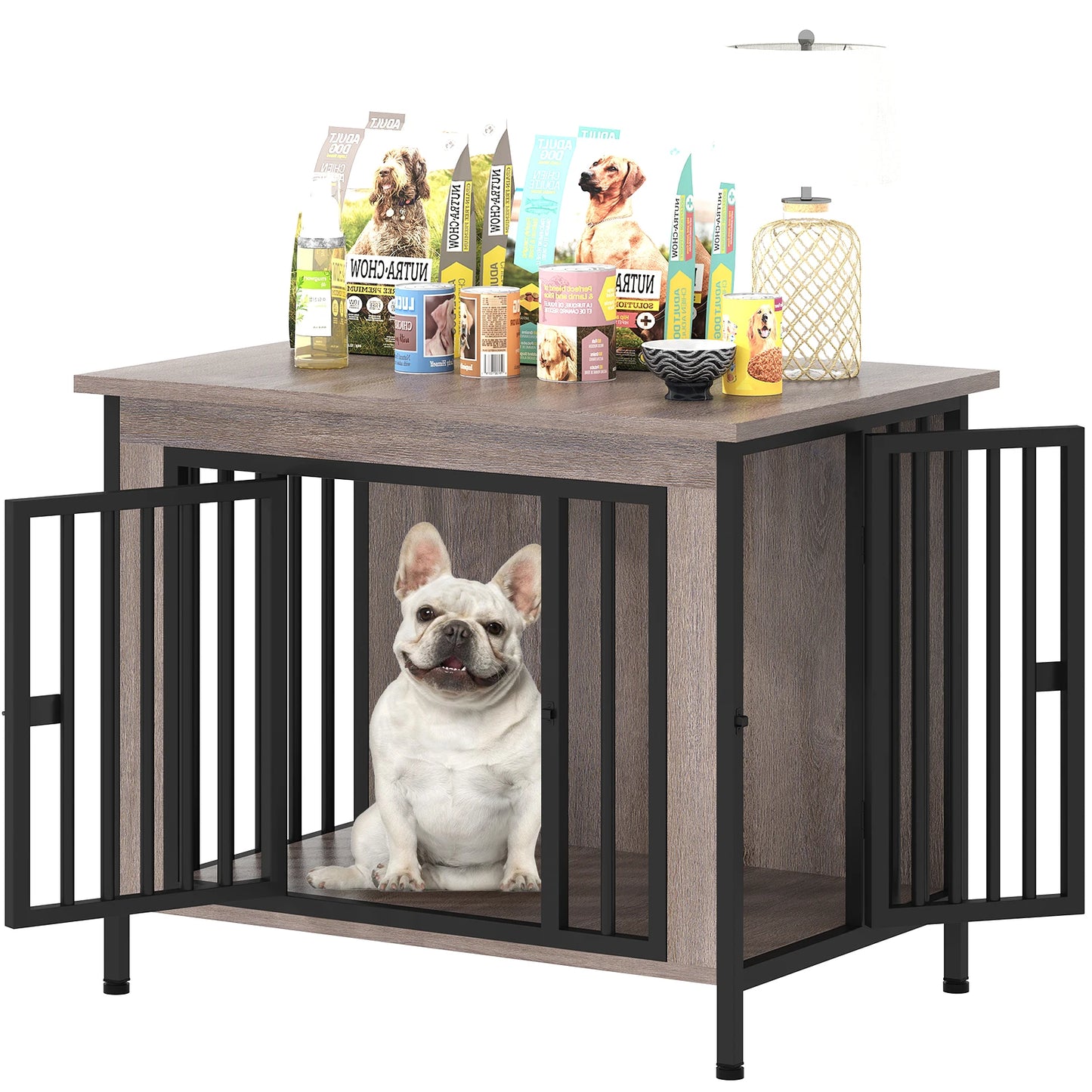 Heavy Duty Dog Crate Furniture Kennel Table TV Stand For Small Medium Large Dogs