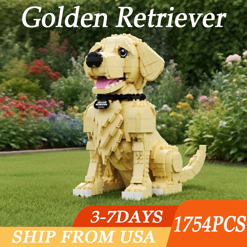 Golden Retriever Building Blocks 1754 Pcs DIY Assembly Model