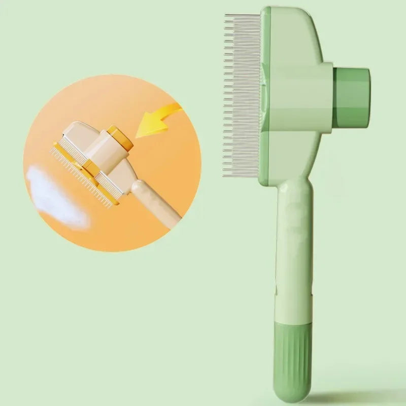 Dog Comb Pet Hair Remover One Button Self Cleaning Cat Brush Grooming Tool