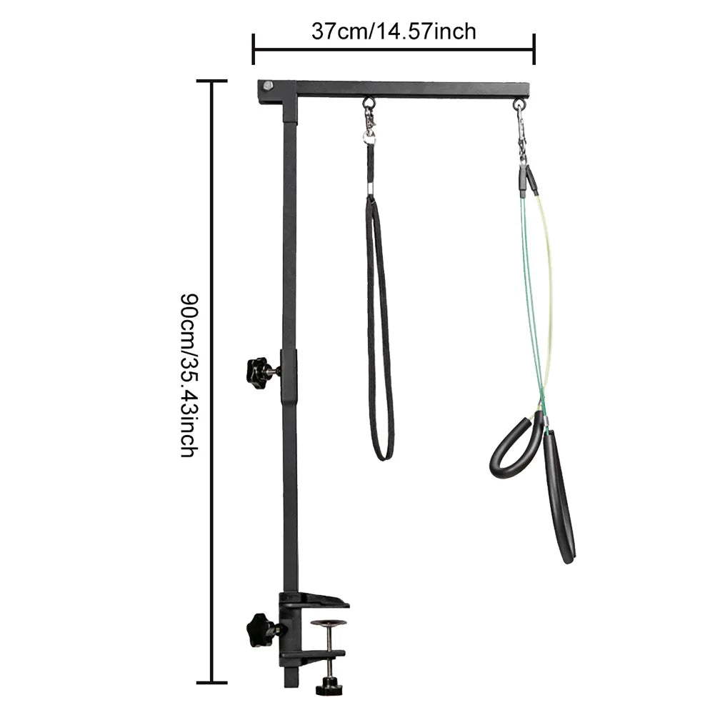 Stainless Steel Telescopic Dog Grooming Table Arm With Restraint Rope Holder