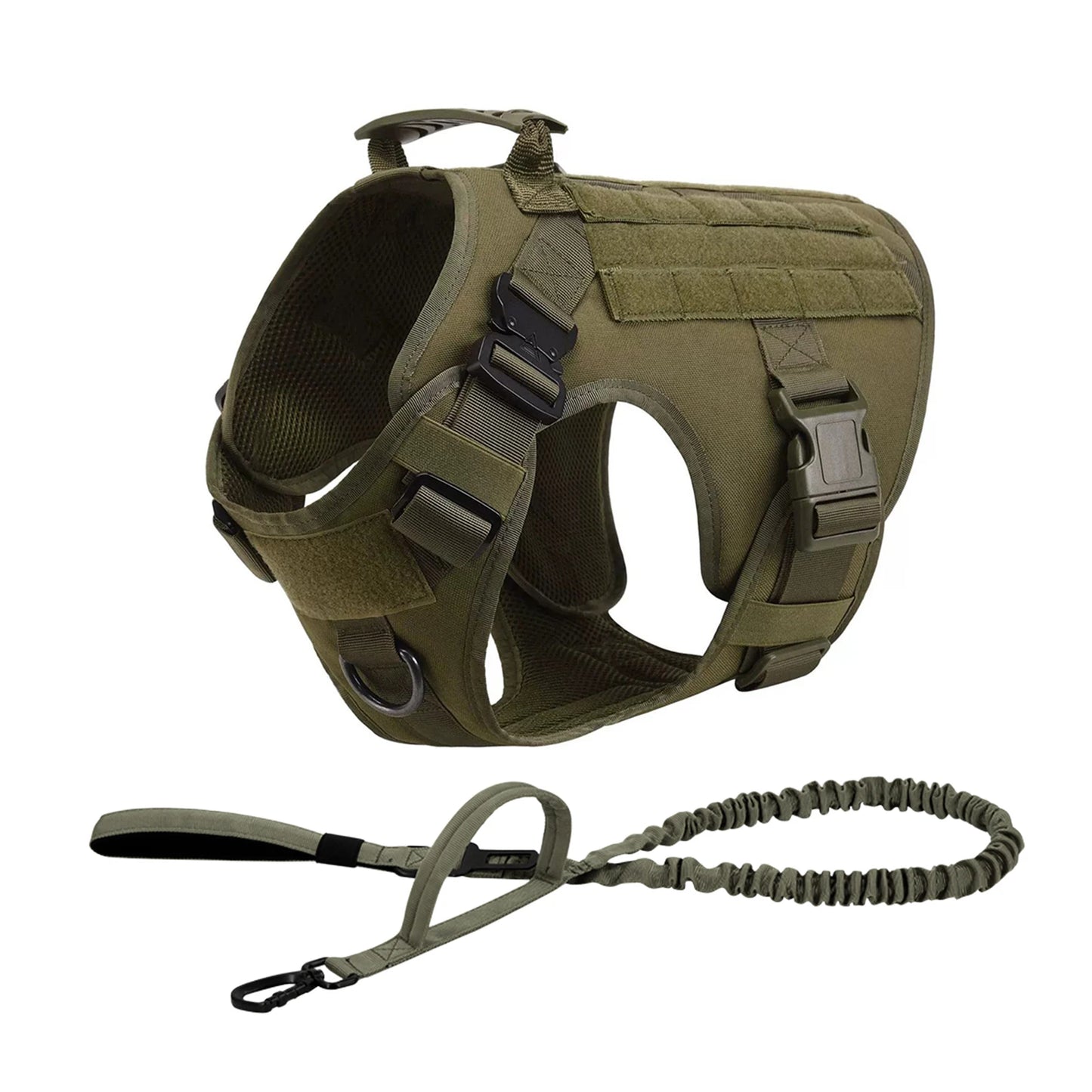 Tactical Dog Harness For German Shepherds And Large Dogs With MOLLE Pouches