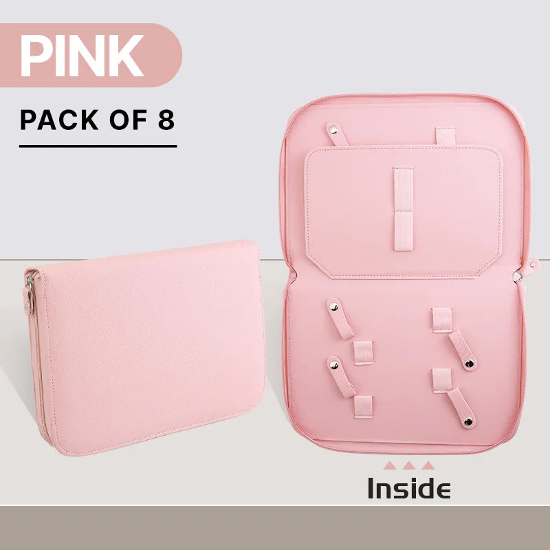 Fenice Barber Pet Scissors Storage Case Portable PU Leather Waterproof Pouch