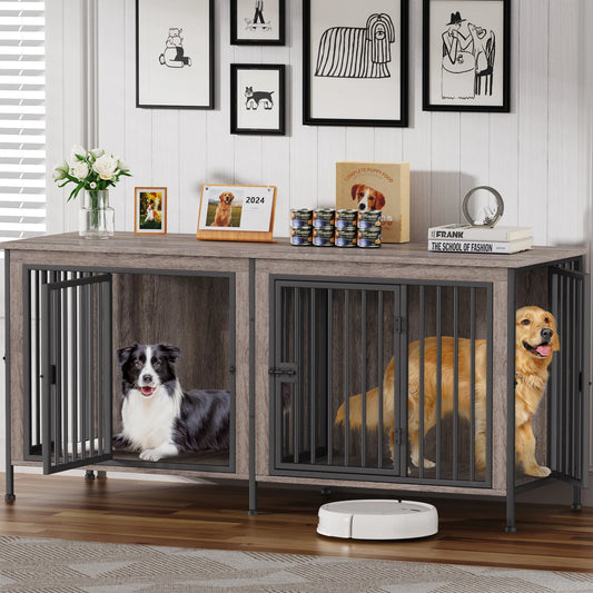 Heavy Duty Dog Crate Furniture Kennel Table TV Stand For Small Medium Large Dogs
