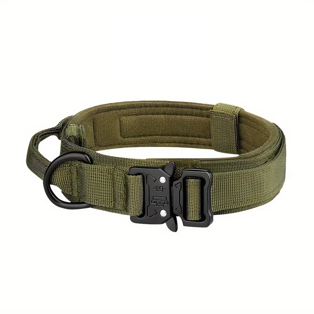 Adjustable Tactical Dog Collar And Leash Set With Control Handle For All Sizes