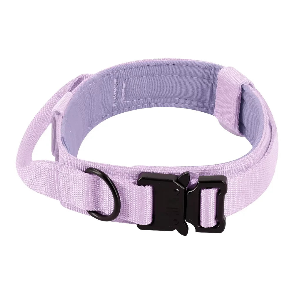 Adjustable Tactical Dog Collar And Leash Set With Control Handle For All Sizes