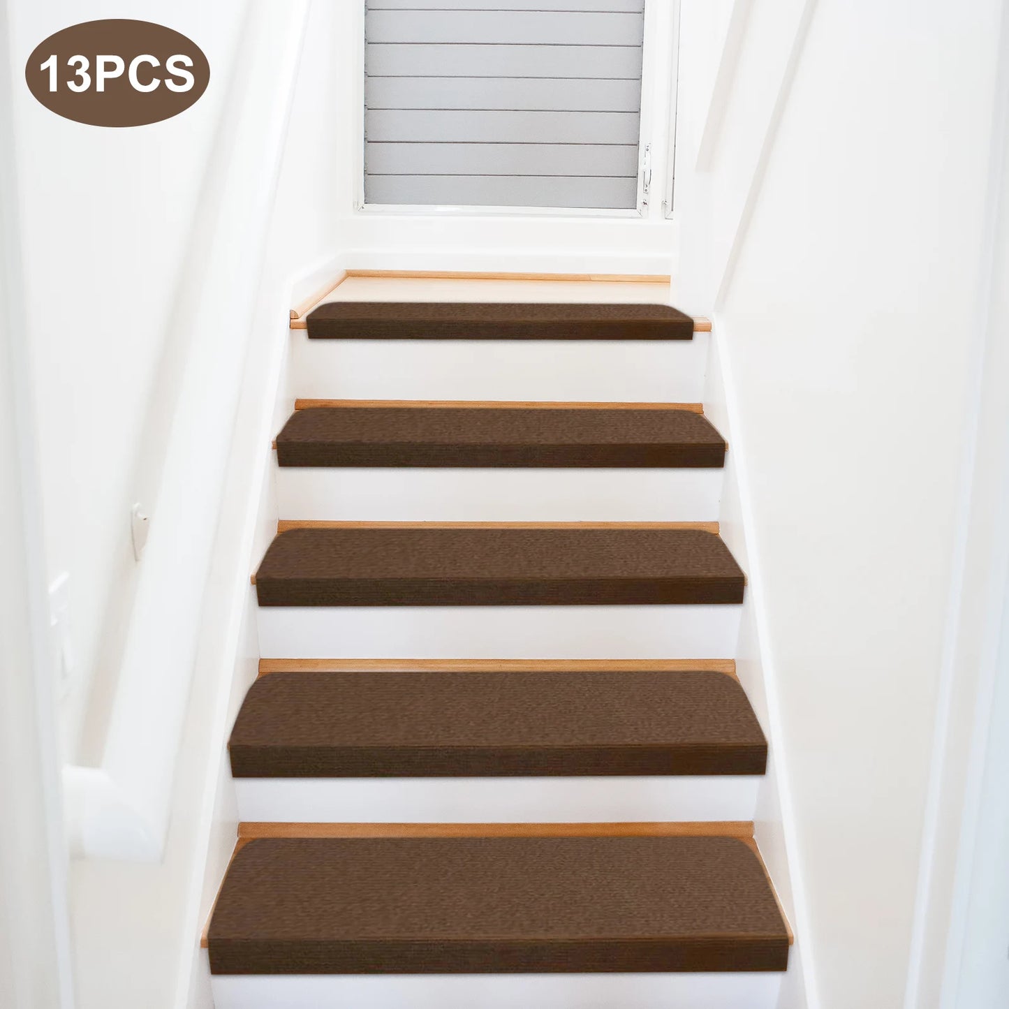 13 Piece Non Slip Stair Treads For Wooden Steps 55 X 20 Cm Indoor Mats Anti Skid