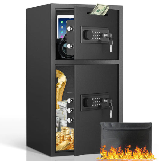 6.0 Cu Ft Extra Large Digital Safe Box With Deposit Slot Fireproof Waterproof Bag