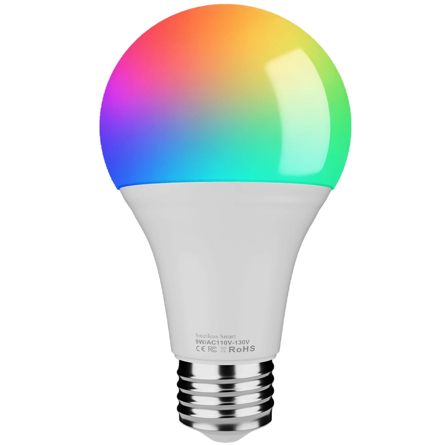 4Pcs RGBCW Smart Light Bulbs Color Changing Dimmable With Music Sync App Control