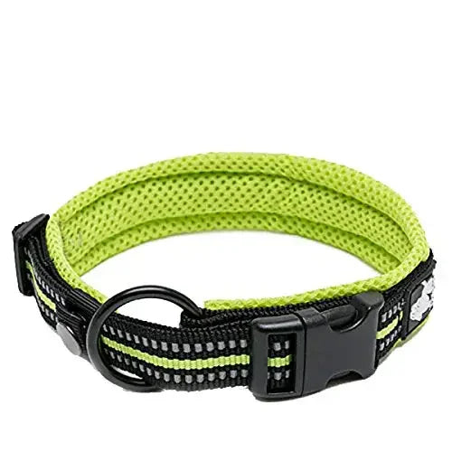 Truelove Reflective Nylon Dog Collar Adjustable Padded Heavy Duty TLC5011