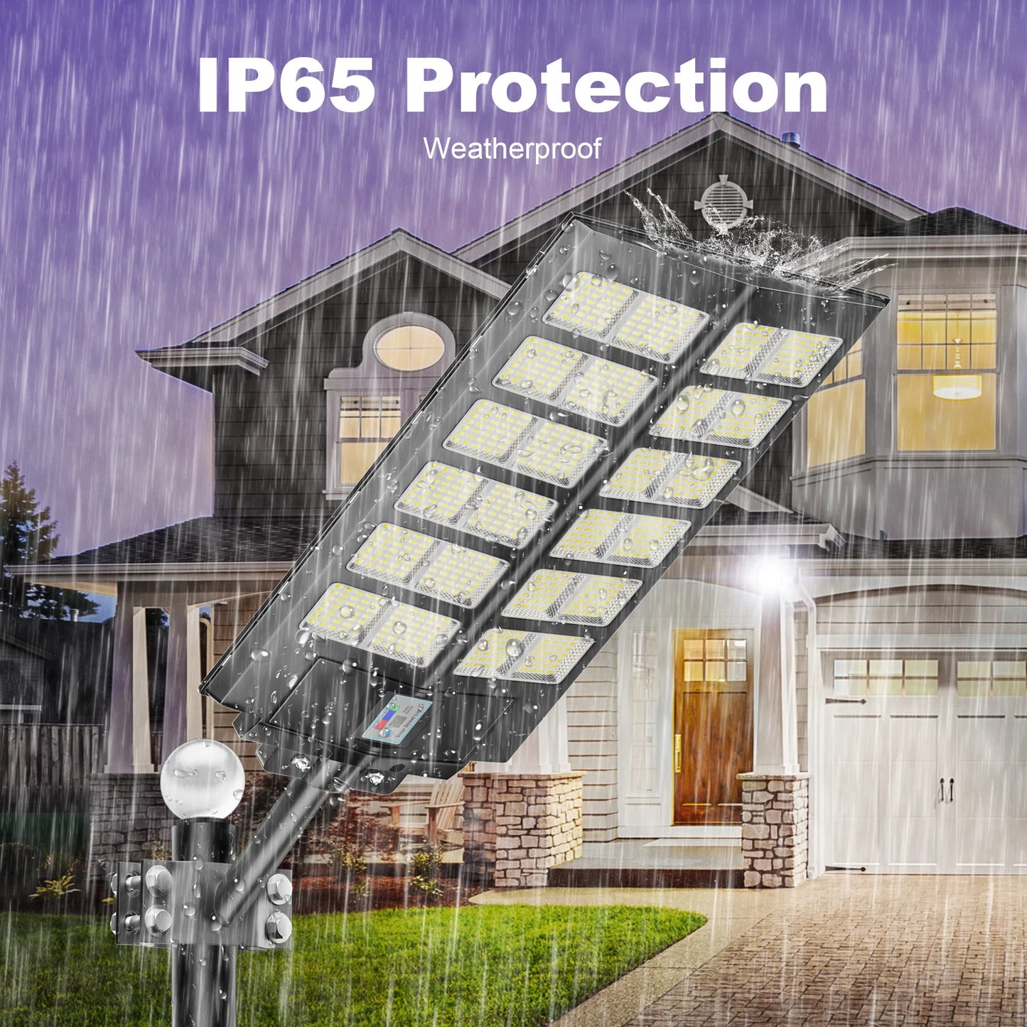 4 Pack Outdoor Solar Street Lights 6000W Automatic Sensor IP65 Waterproof Garden