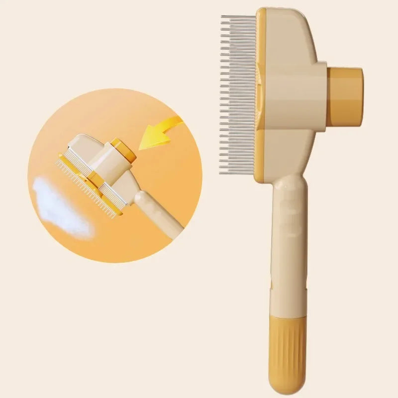 Dog Comb Pet Hair Remover One Button Self Cleaning Cat Brush Grooming Tool