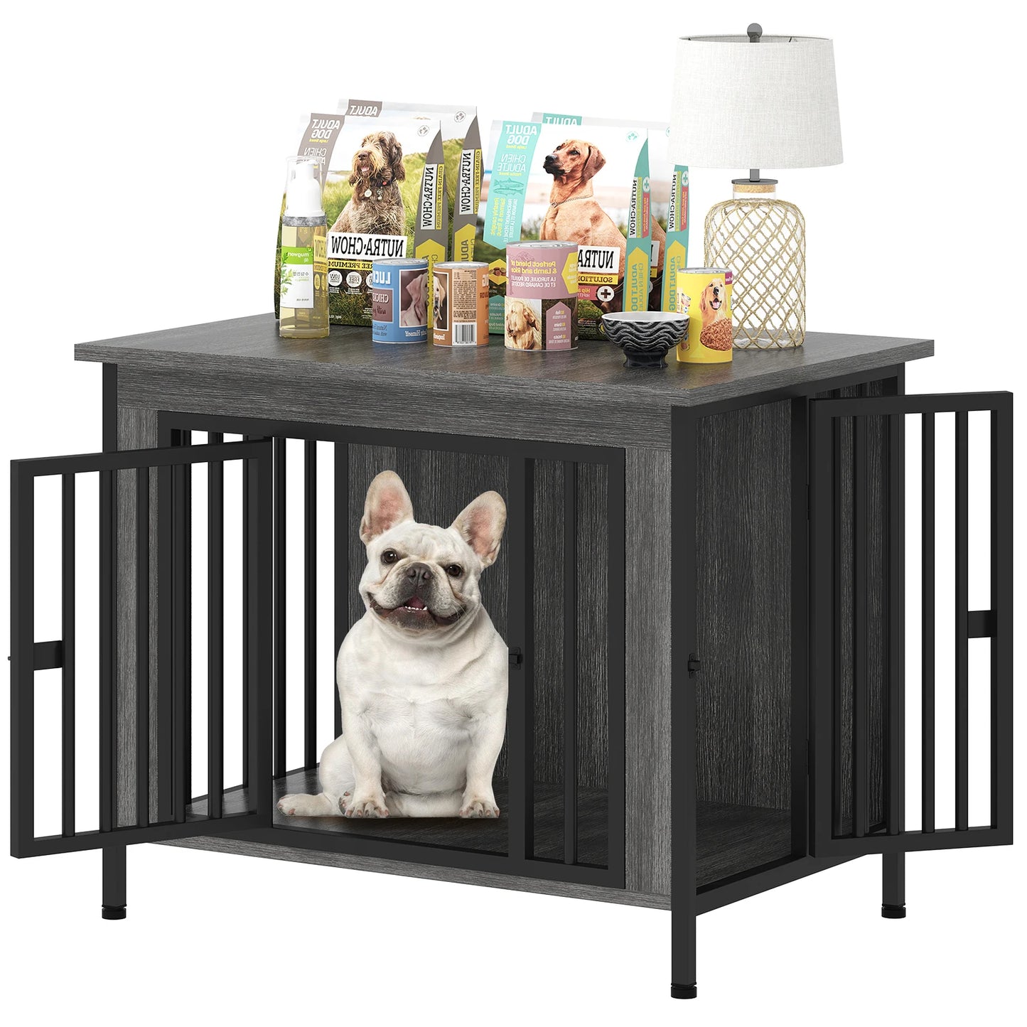 Heavy Duty Dog Crate Furniture Kennel Table TV Stand For Small Medium Large Dogs