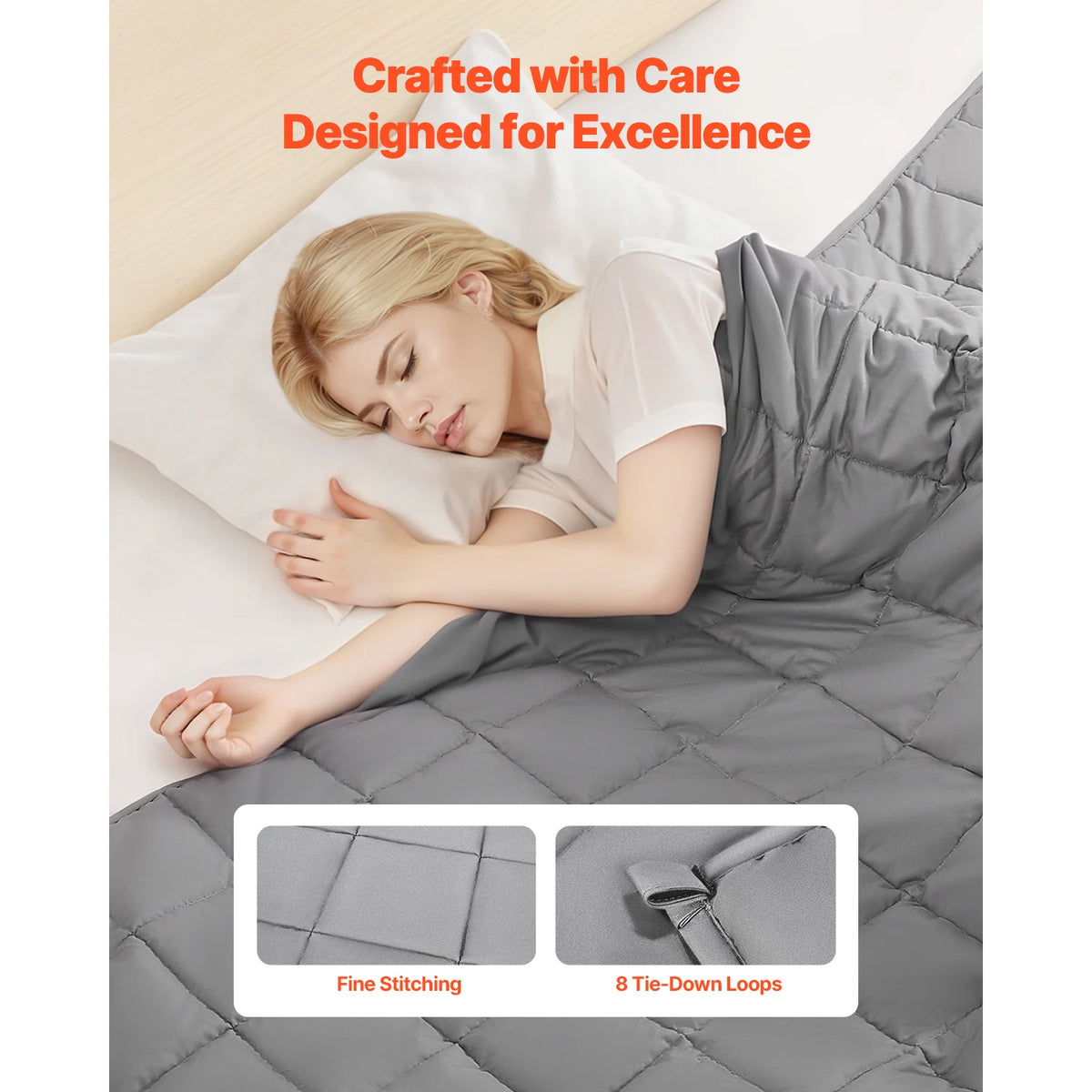 King Size Weighted Blanket 20lb Cooling Breathable Glass Beads For Adults