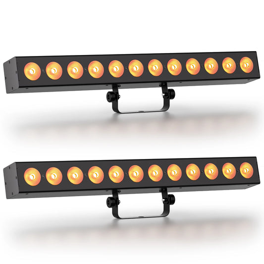 U'King 2Pcs RGBWA UV Wall Washer Light DMX512 12x6W LED Rechargeable Stage Light