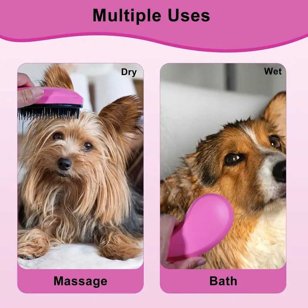 Puppy Brush For Small Dogs Gentle Bristles Yorkie Shih Tzu Maltipoo Maltese