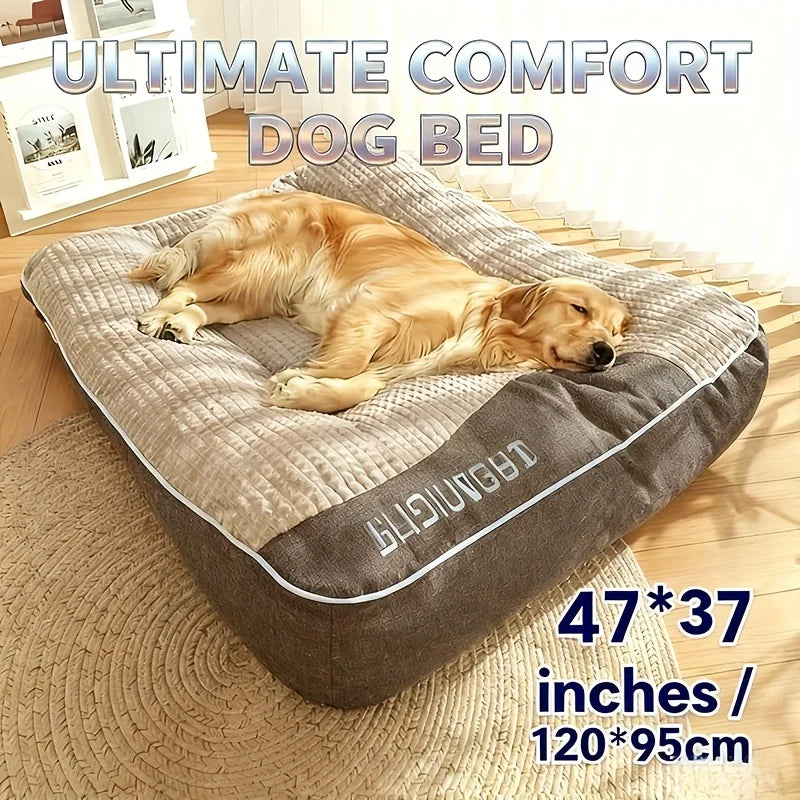 Extra Thickened 47 Inch Orthopedic Dog Bed For Large And Senior Dogs