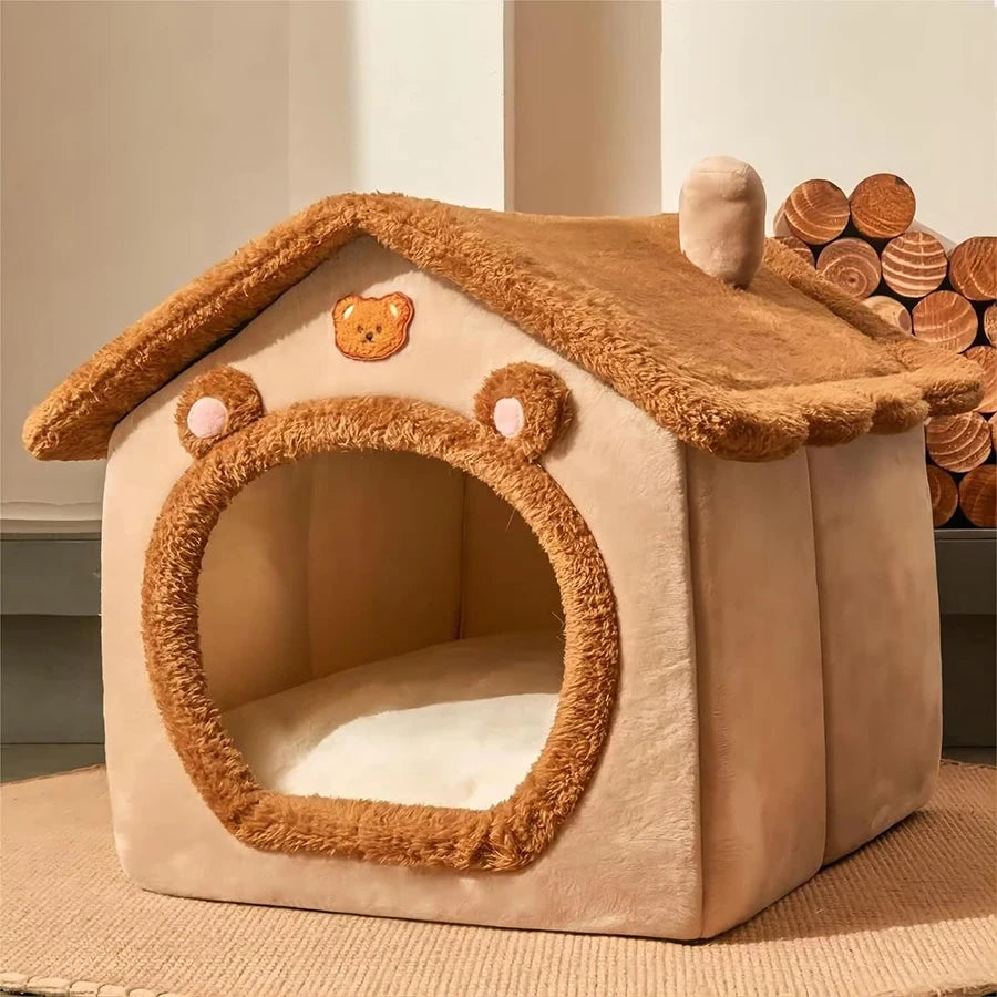 Foldable Cat Cave Bed Washable For Extra Small Dogs And Small To Medium Cats