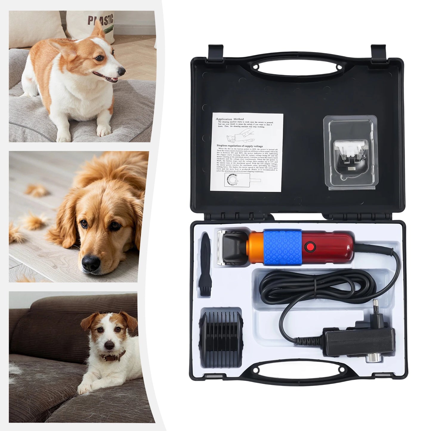 36W Electric Animal Grooming Clipper Sheep Goats Alpacas Llamas Dogs Farm Supply