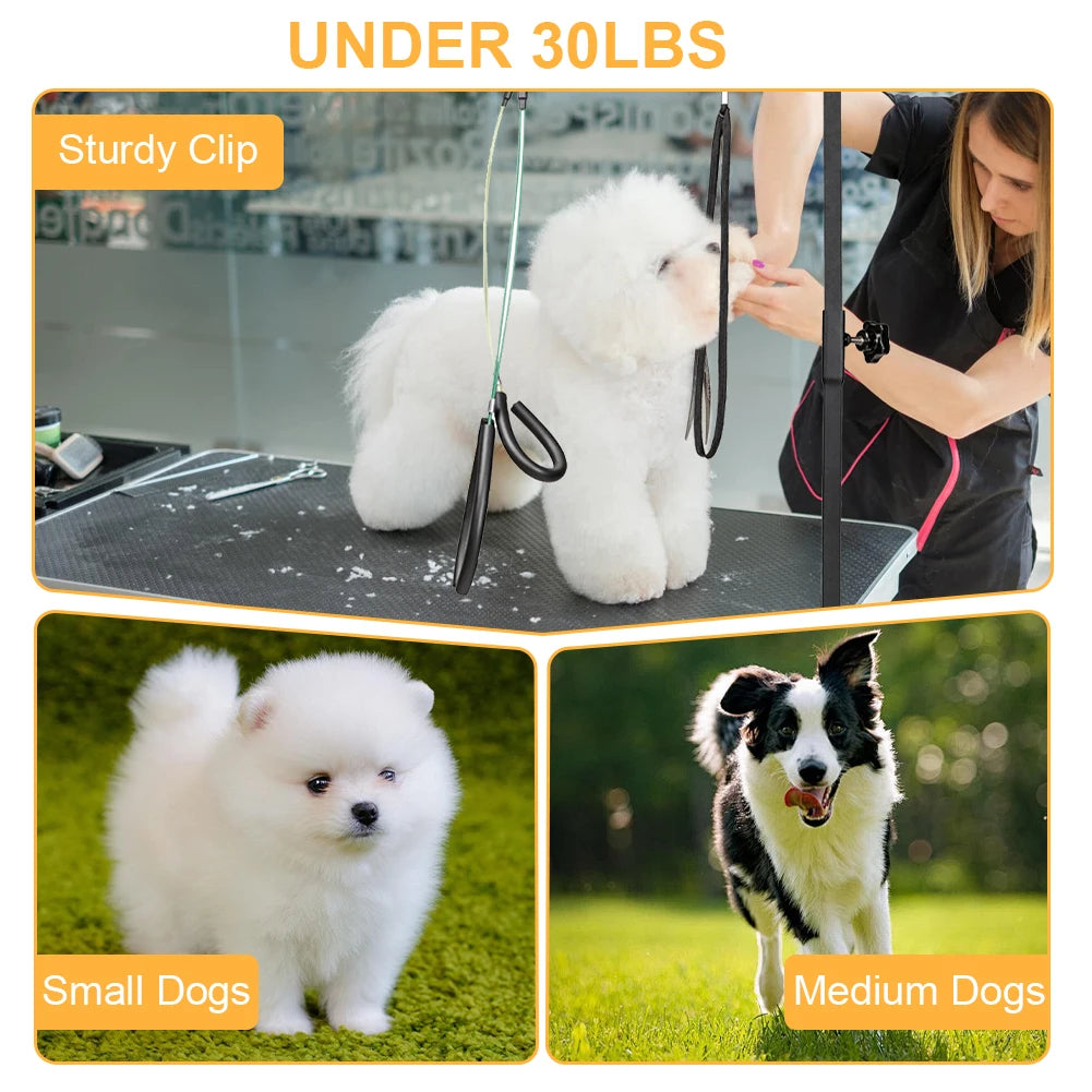 Stainless Steel Telescopic Dog Grooming Table Arm With Restraint Rope Holder