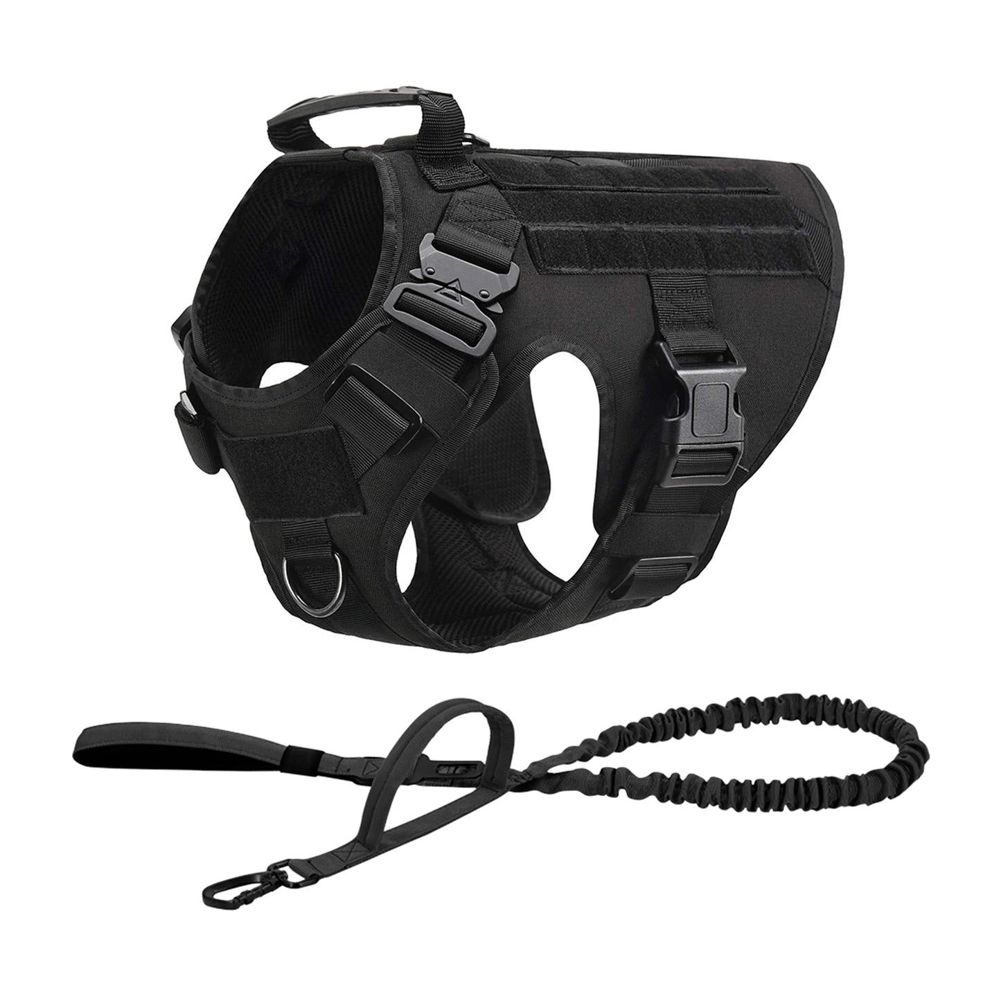 Tactical Dog Harness For German Shepherds And Large Dogs With MOLLE Pouches