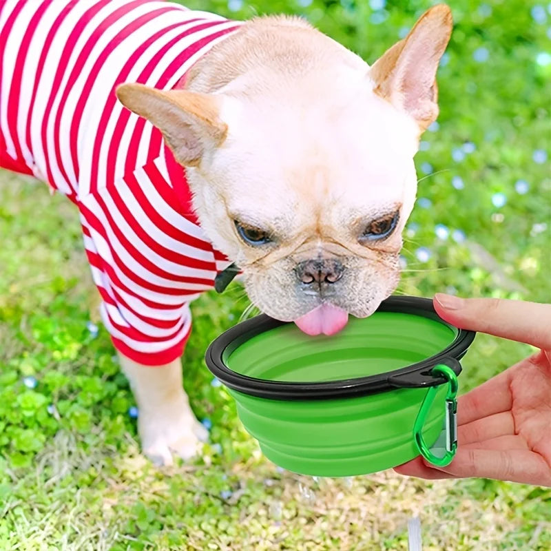 Portable Pet Food Bowl Durable TPR Collapsible Silicone Travel Dog Cat Bowl