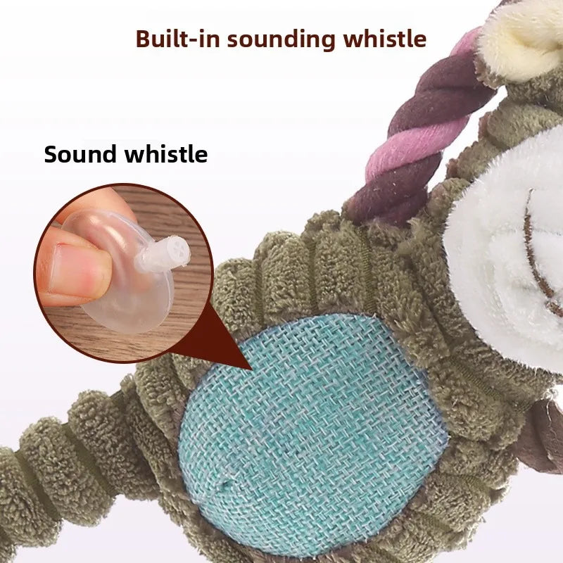 Durable Plush Long Leg Animal Dog Toy With Pull Ring For Large Dogs Chewing