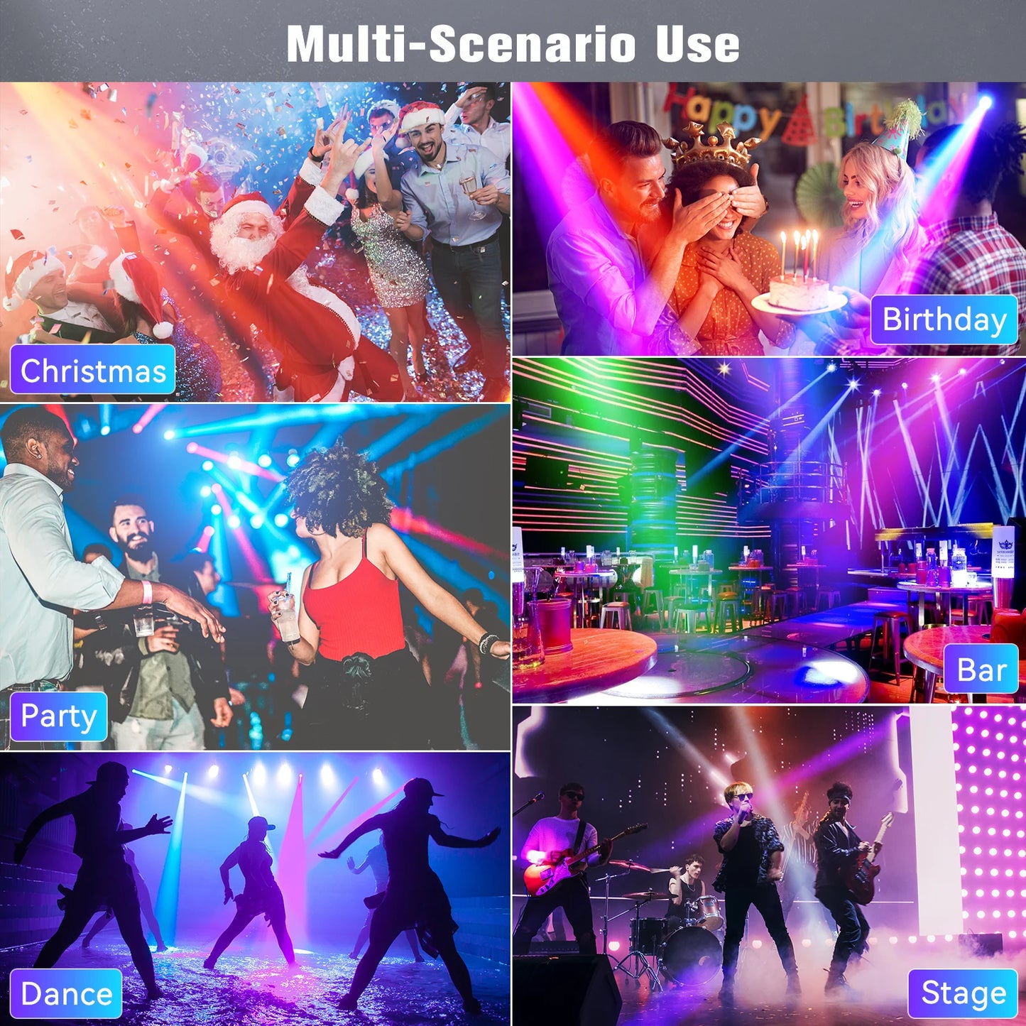 U'King 120W LED Moving Head Light DMX512 Gobos Stage Lighting With Remote