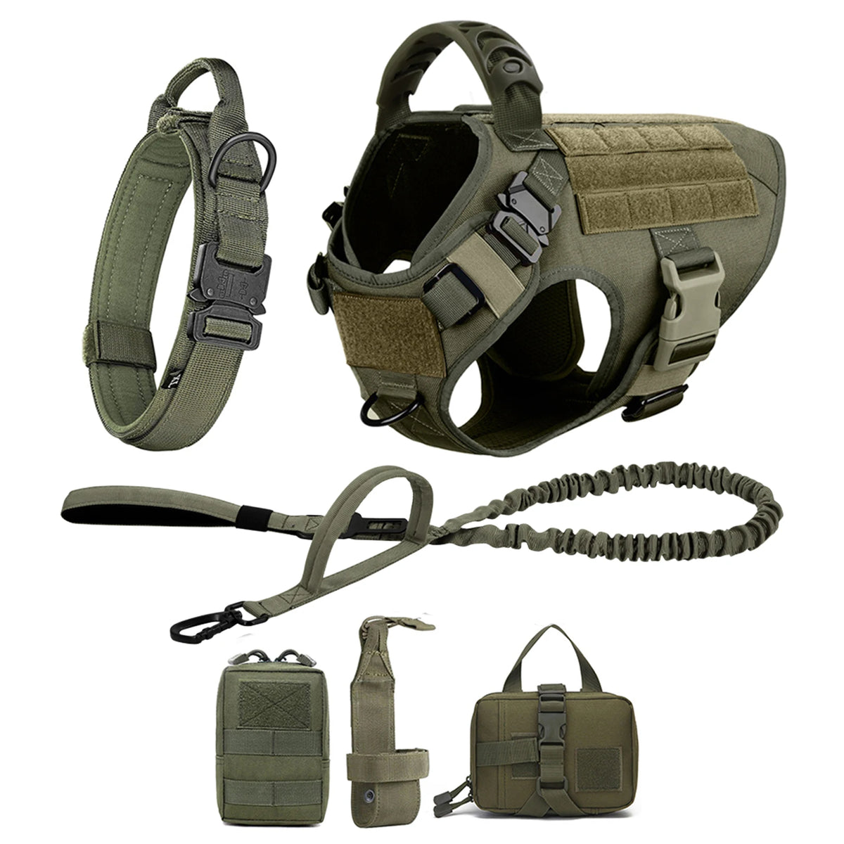 Padded Nylon Dog Harness And Leash Set Quick Release Vest
