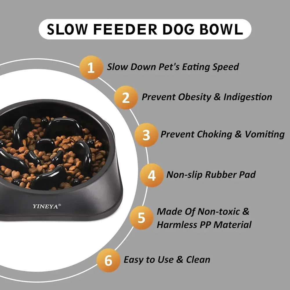 Slow Feeder Dog Bowl Maze Puzzle Feeder For Medium Breed Plastic Non Slip