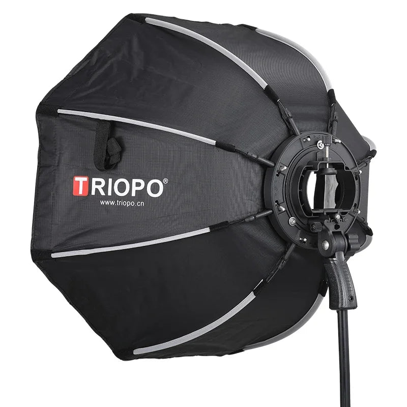 TRIOPO 65cm Foldable Octagon Softbox For Godox Yongnuo Speedlite Flash