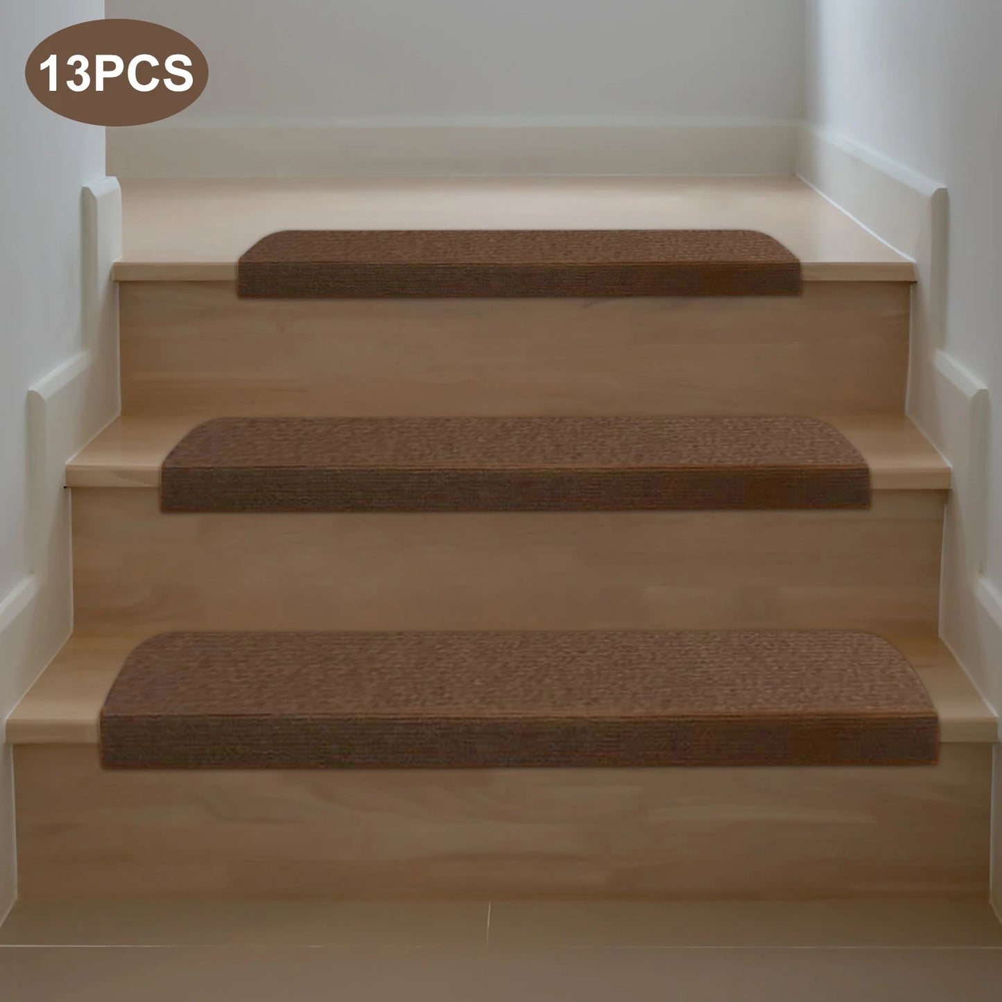 13 Piece Non Slip Stair Treads For Wooden Steps 55 X 20 Cm Indoor Mats Anti Skid