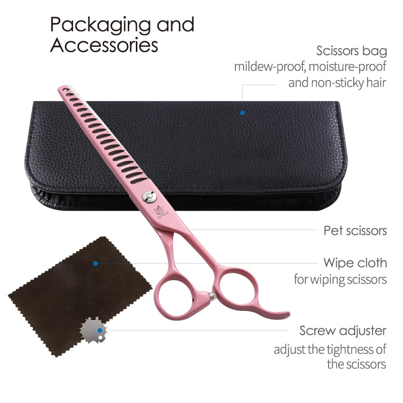 Fenice Professional Pet Thinning Scissors 6.5 Inch Stainless Steel Blade