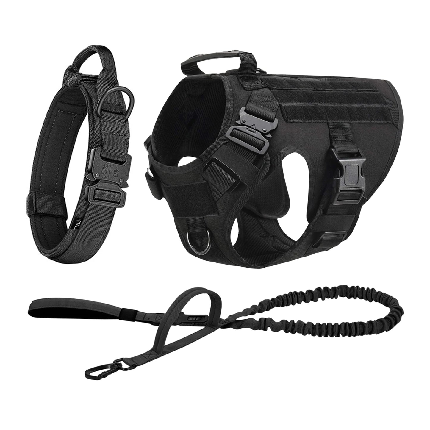 Tactical Dog Harness For German Shepherds And Large Dogs With MOLLE Pouches