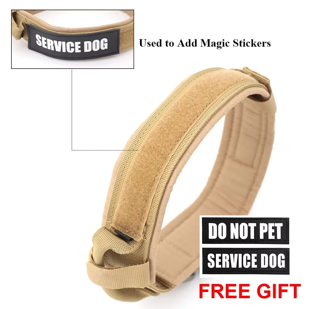 Adjustable Tactical Dog Collar And Leash Set With Control Handle For All Sizes