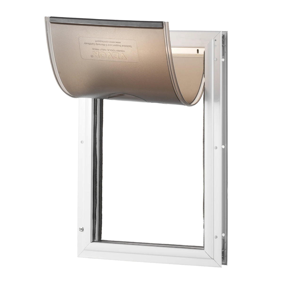 SucceBuy Aluminum Pet Door With Lock Weatherproof Flap System