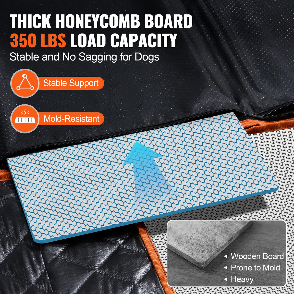 SucceBuy Dog Car Seat Cover Back Seat Extender 350 Lbs Pet Hammock With Storage