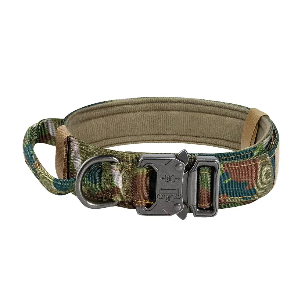 Adjustable Tactical Dog Collar And Leash Set With Control Handle For All Sizes