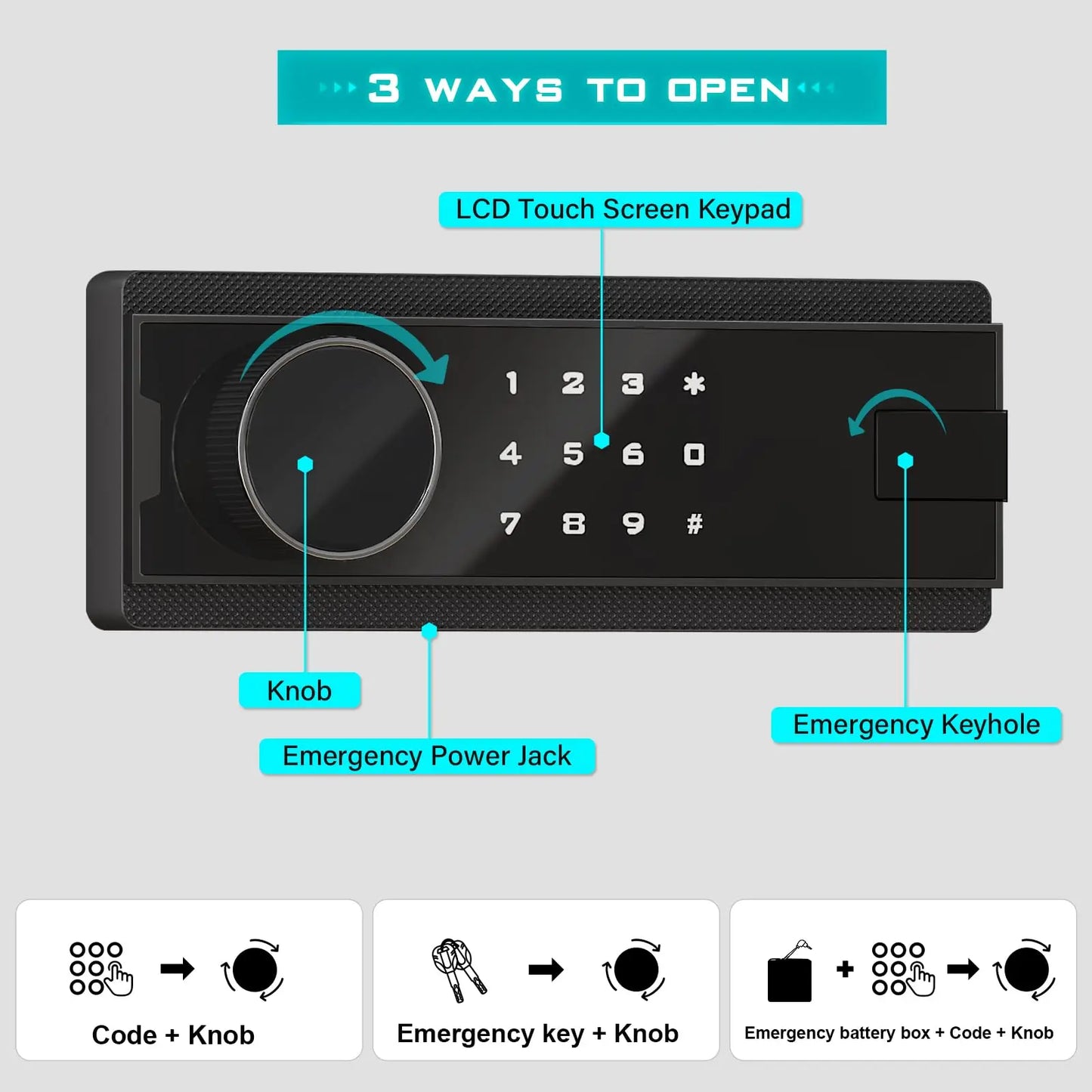 6.0 Cu Ft Extra Large Digital Safe Box With Deposit Slot Fireproof Waterproof Bag