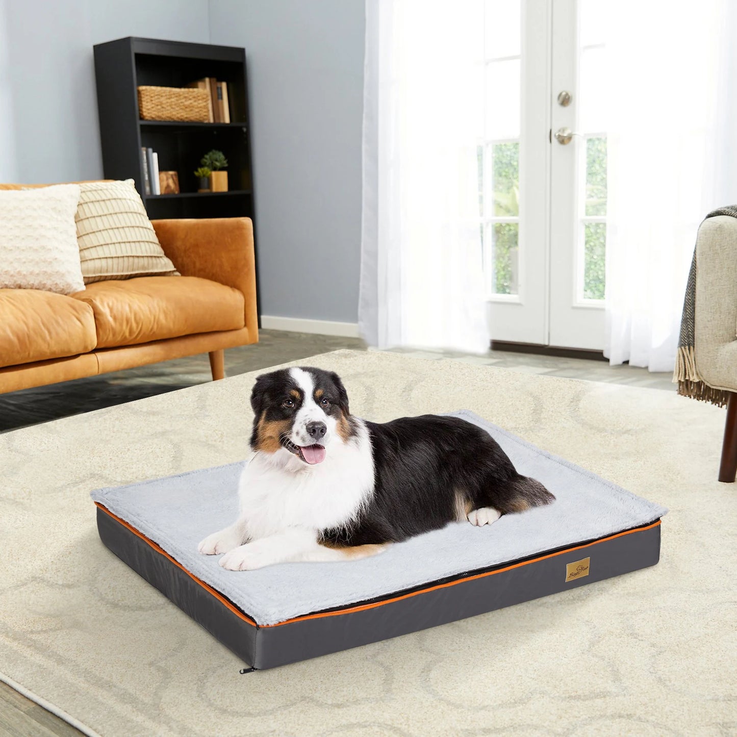 Large Orthopedic Dog Bed With Padded Foam Cushion And Waterproof Removable Cover